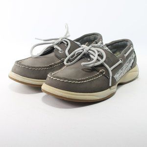Sperry Topsiders Gray Loafers with Sequin Accents Shoe Size 6M